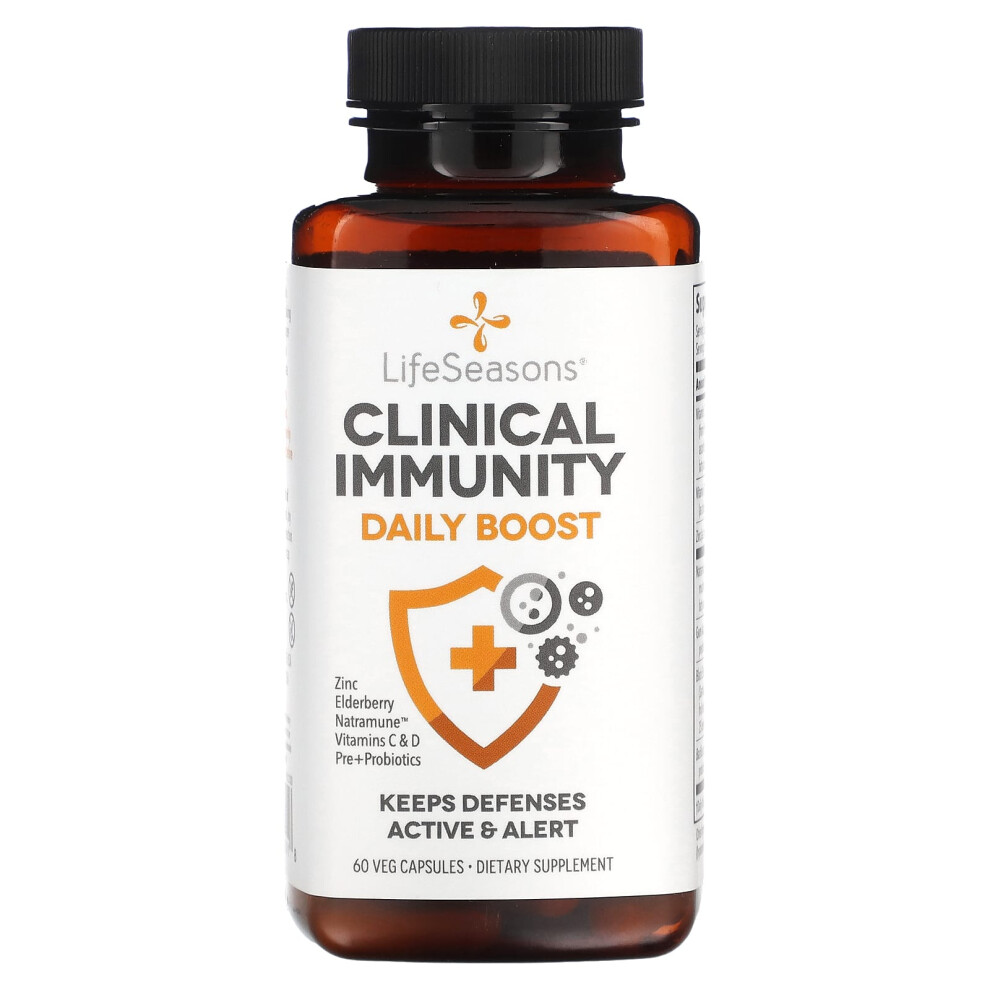 Lifeseasons , Clinical Immunity, Daily Boost, 60 Veg Capsules