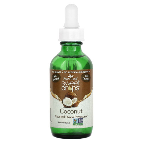Wisdom Natural, SweetLeaf, Gouttes Sucrées, Noix de Coco, 2 fl oz (60 ml)