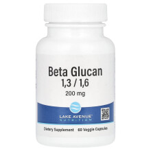 Lake Avenue Nutrition, Beta-Glucan 1-3, 1-6, 200 mg, 60 Vegetarische Kapseln