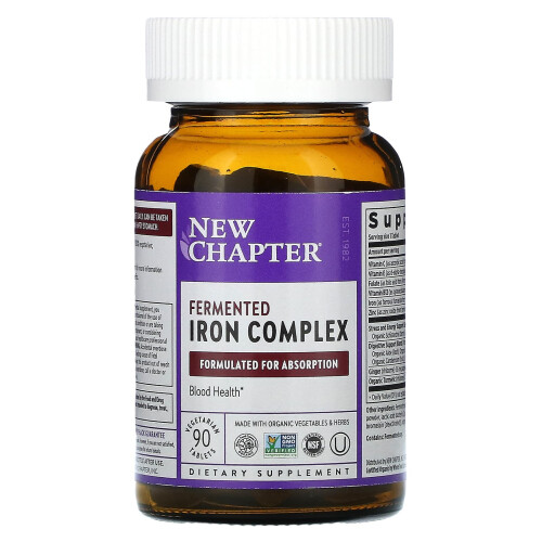 New Chapter, Complexe de Fer Fermenté, 90 Comprimés Végétariens 2