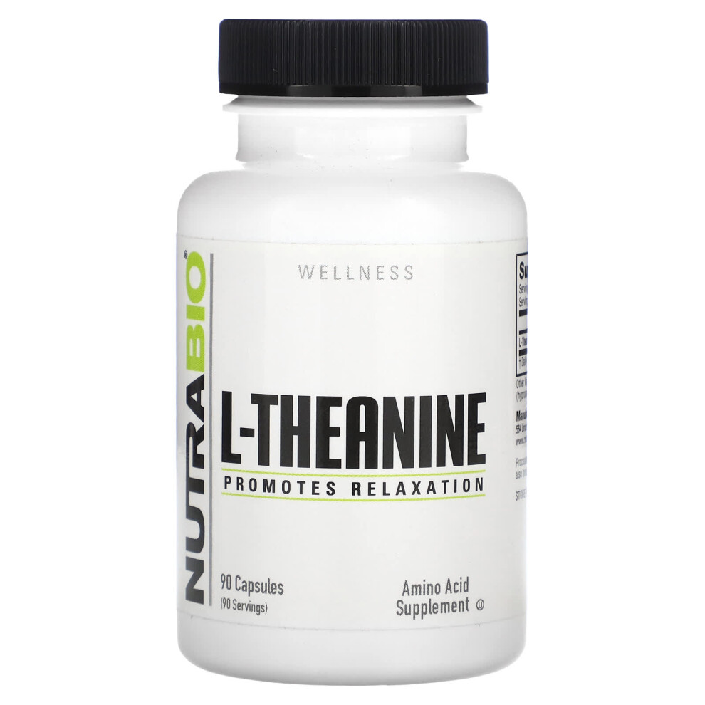 Nutrabio , L-Theanine, 200 Mg, 90 Capsules