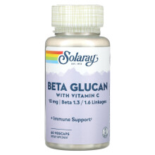 Solaray, Beta Glucan mit Vitamin C, 60 Vegetarische Kapseln