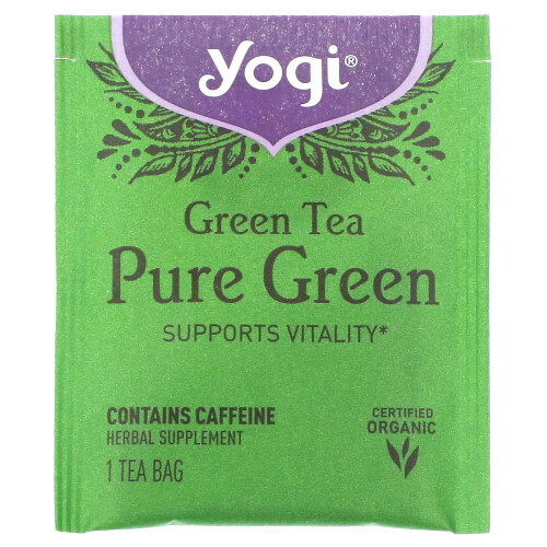Yogi Tea, Grüner Tee Reiner Grüntee, 16 Teebeutel, 1,09 oz (31 g) 2