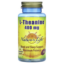 Nature's Life, L-Theanin, 400 mg, 60 Vegetarische Kapseln (200 mg pro Kapsel)