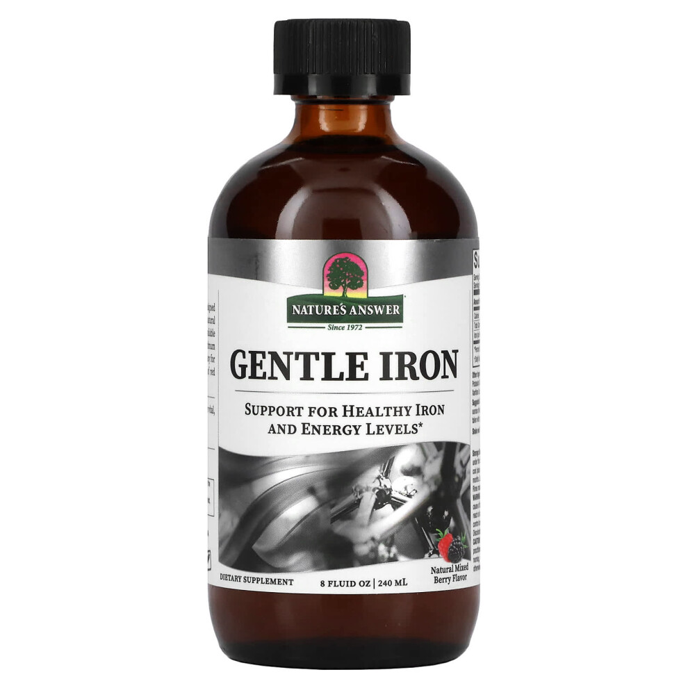 Nature's Answer , Gentle Iron, Natural Mixed Berry, 8 Fl Oz (240 Ml)