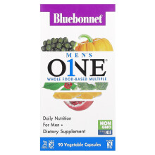 Bluebonnet Nutrition, Men's ONE, Multiple à Base d'Aliments Entiers, 90 Gélules Végétales