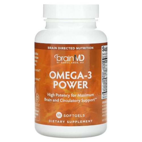 BrainMD, Omega-3 Power, 60 Weichkapseln