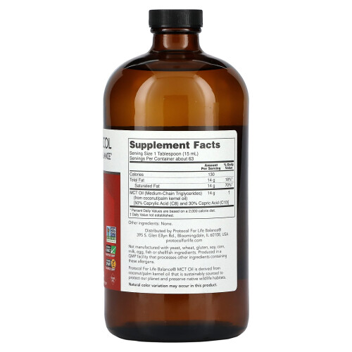 Protocol for Life Balance, Reines MCT-Öl, 32 fl oz (946 ml) 1