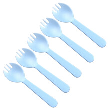 100Stk Plastik Sporks Lebensmittelgeeignet 2-in-1 Gabel-Löffel