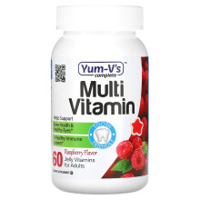 YumV's, Multi Vitamines pour Adultes, Framboise, 60 Vitamines en Gelée