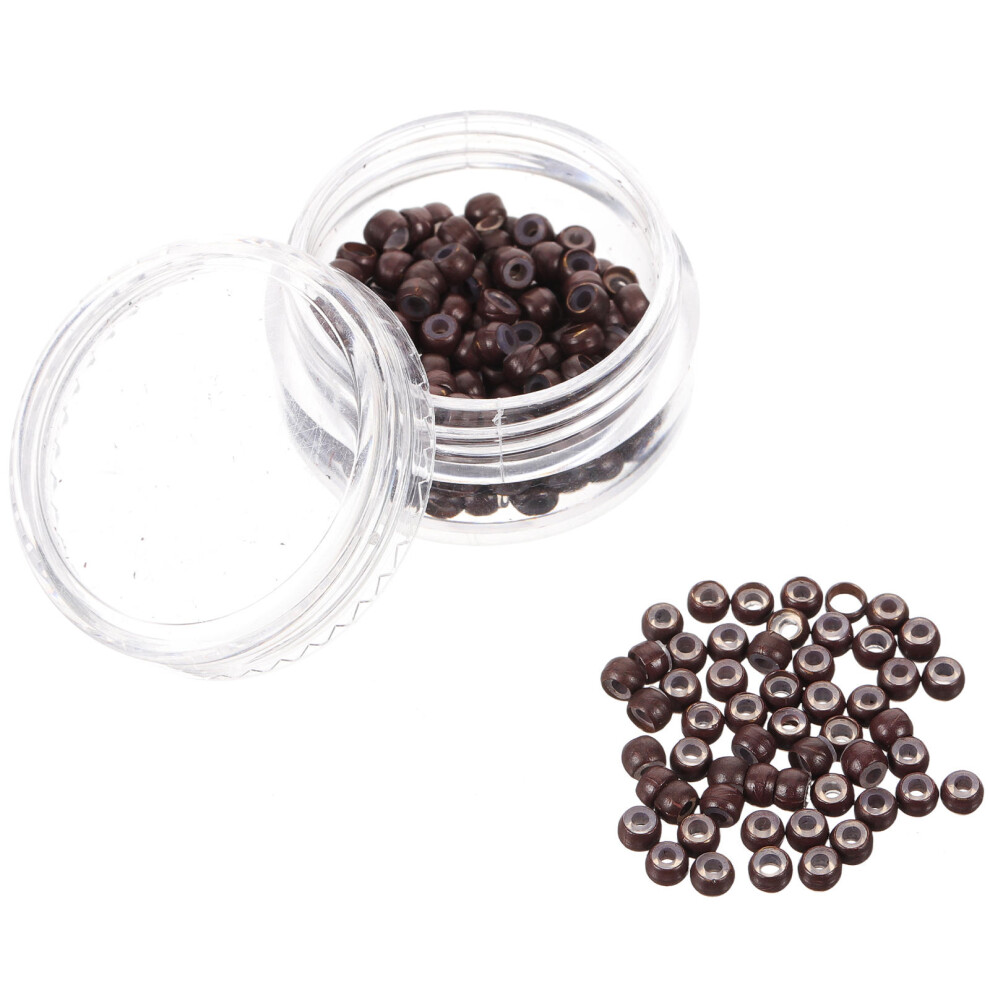Aboofan Unisex Red,Brown,Yellow Brown Silicone Dreadlock Beads For Hair Braids Diy Styling Use