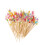 100Pcs Handmade Bamboo Cocktail Picks Fruit Toothpicks Assorted Colors 1