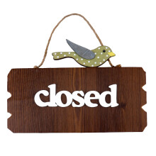 Double-Sided Wooden Welcome Door Sign Plaque With Open/Closed Message, Rustic Hanging Door Sign For Home Entryway, Indoor Wall Decoration