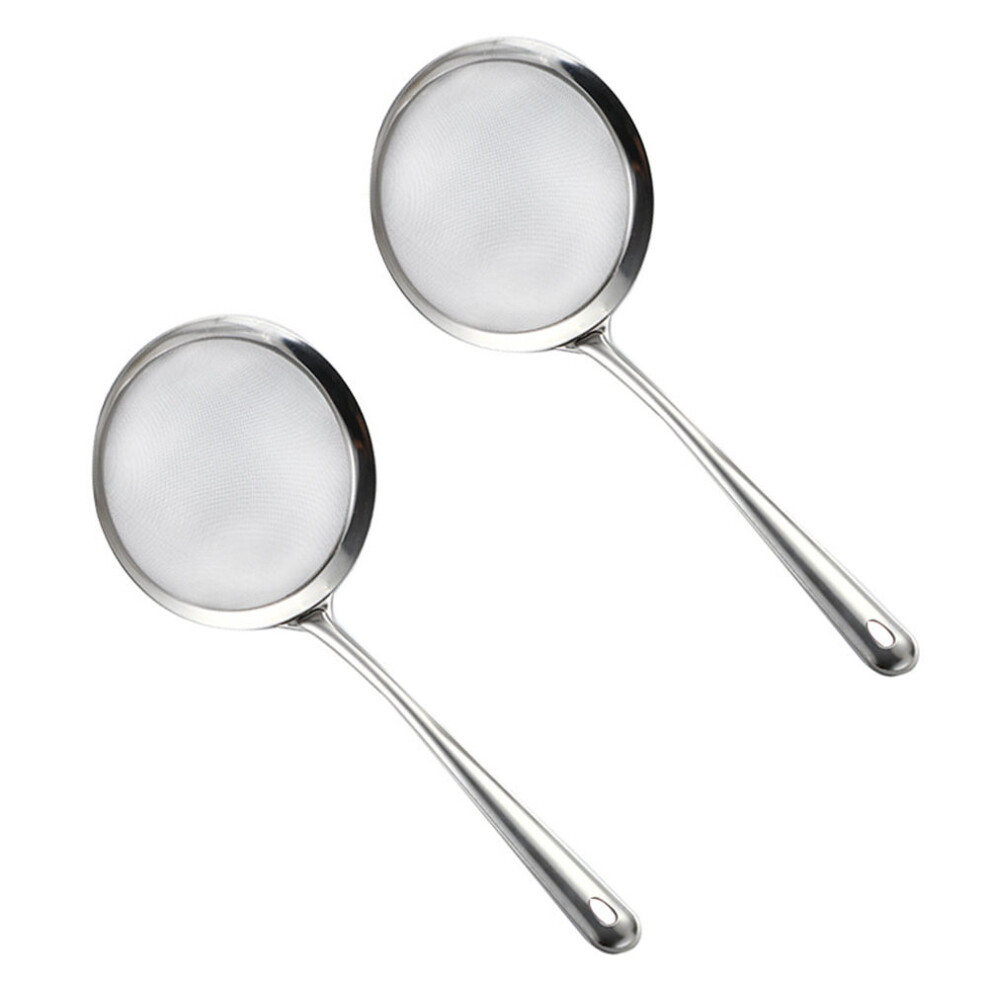 Raindrops 2pcs Stainless Steel Sieve Colander Mesh Strainer For Use-image-OPC-PJTZDSC-NEW