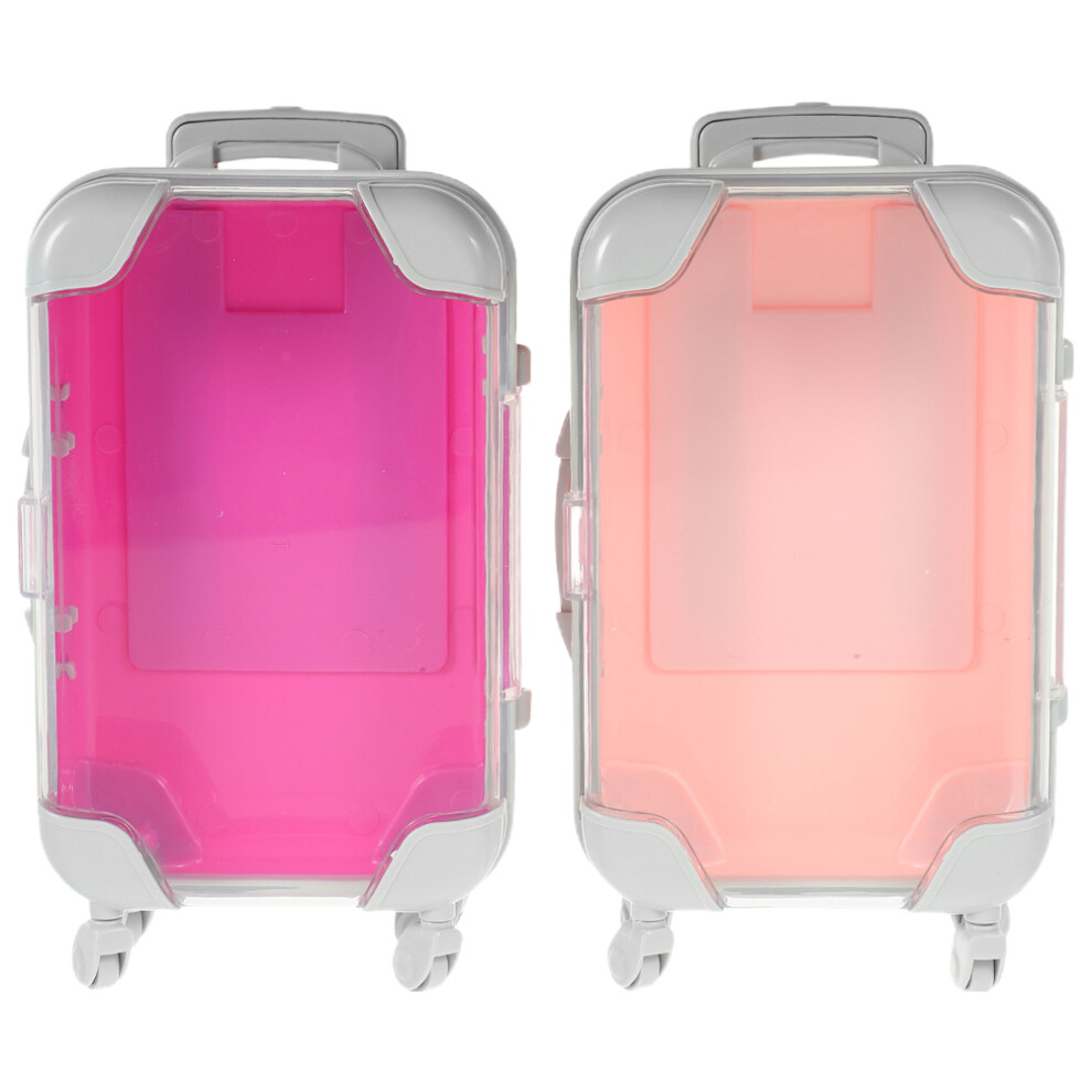 Vaguelly Small Suitcases For Cosmetics Makeup Suitcase Abs 2Pcs