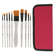 1 Set Brush Set Nylon Short Hair Wooden Handle Travel