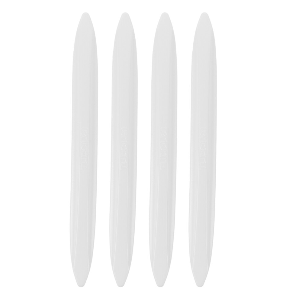 4Pcs Automotive Car Door Edge Guards Pu Bumper Protection White 3054106078484
