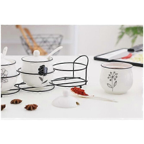 3 pcs/ SET Europe Type Ceramic Spice Box Seasoning Bottle 2