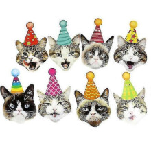 8-pack Congratulations-Cat Garland with Photographed Faces for Party