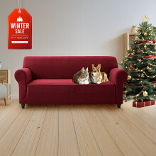 (2 Seater: 224 X 179 cm) Sofa Furniture Cover 1,2,3 &amp; 4 Seater Non Slip Pet Protector Spandex Sofa Cover
