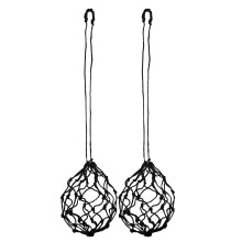 2Pièces Sac Filet De Football En Polypropylène Noir, Sac De Rangement