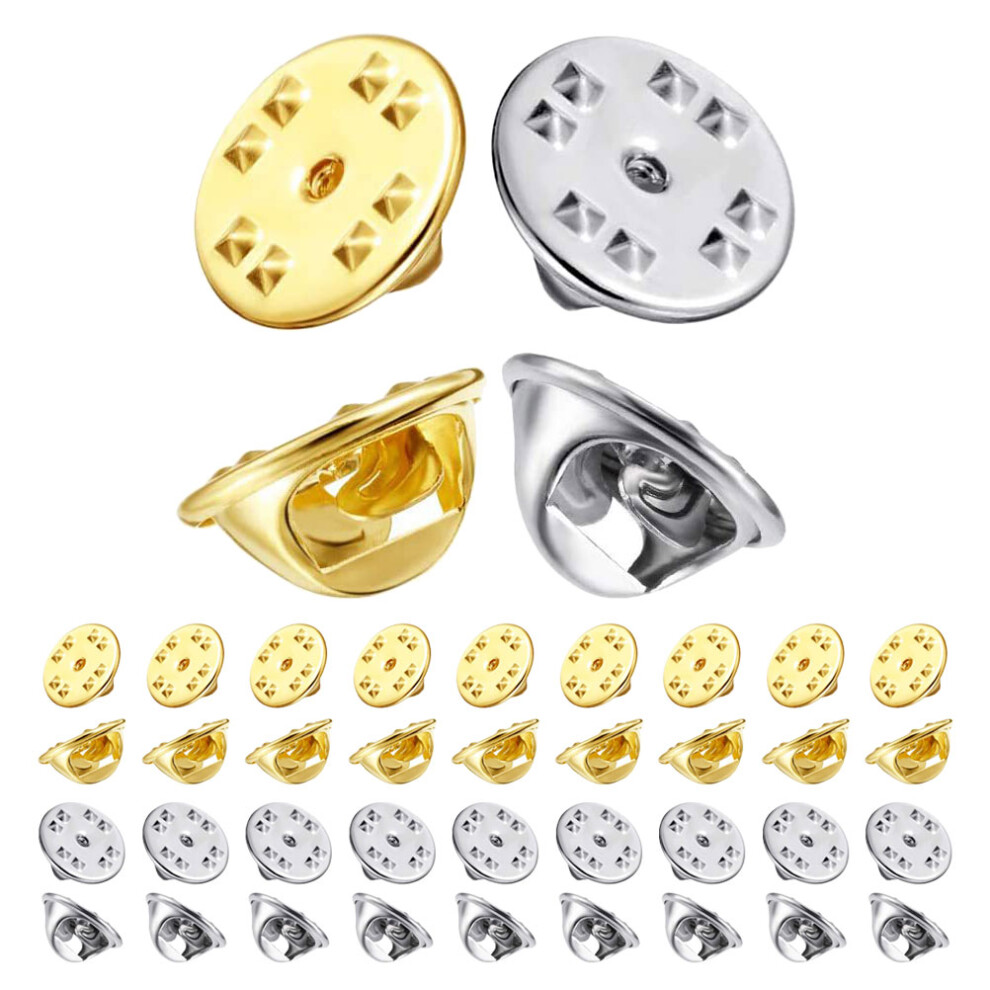 50pcs Metal Brooch Pin Backs For Clothes Diy Accessory Silver-image-OPC-PJV29J8-NEW