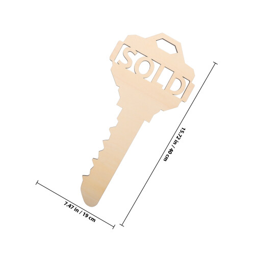Large Key-Shaped Sold Sign For & Homeowners 1