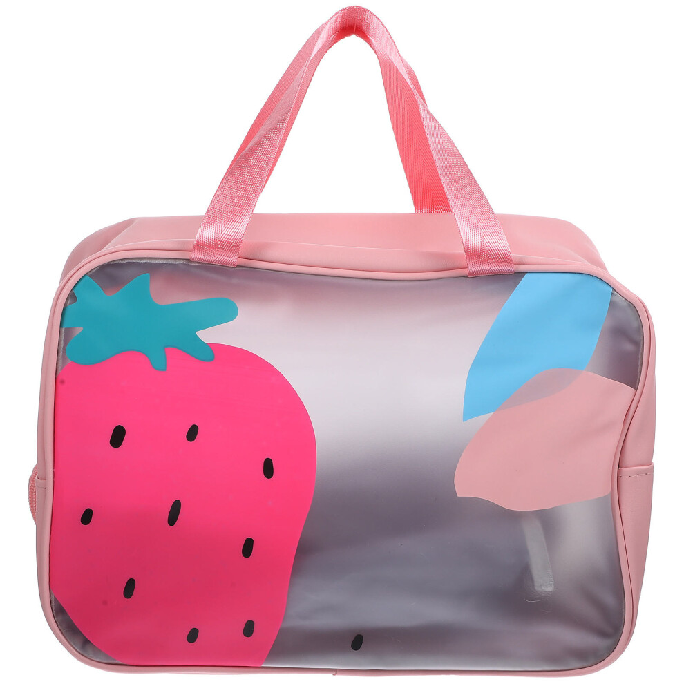 1pcs Pink Portable Toiletry Bag For Women's Daily Travel Use-image-OPC-PJV2DT2-NEW