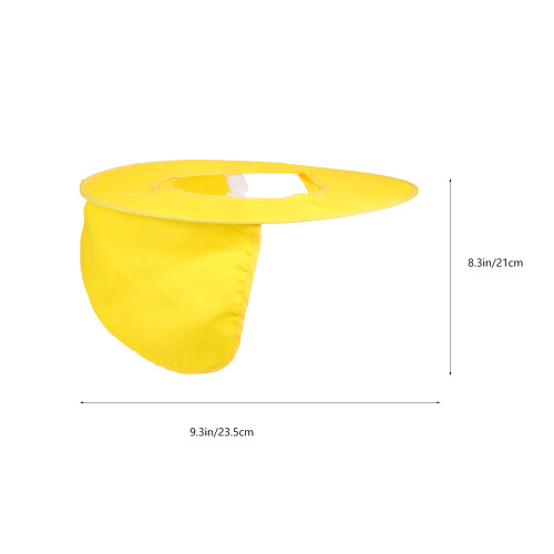 Gelber Hartschalen-Sonnenschutz Mit Nackenschutz Polyester 2