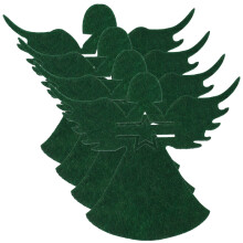 4Pcs Festive Green Angel Cutlery Bags Party Silverware Holders