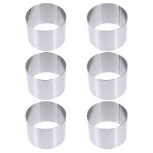 6pcs metal round cake mold ring for cookies biscuits mousse