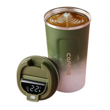 (510ml,H)Stainless Steel Car Thermal Cup Reusable Leakproof Coffee Cup Presents for Birthday