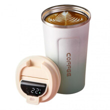 (510ml,F)Stainless Steel Car Thermal Cup Reusable Leakproof Coffee Cup Presents for Birthday
