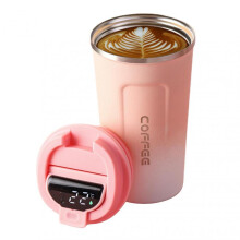 (510ml,I)Stainless Steel Car Thermal Cup Reusable Leakproof Coffee Cup Presents for Birthday
