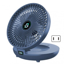 (US charge,Blue)Hanging/Desk Fan,Home Mini Ceiling Fan,1200 mAh Battery,Foldable Save Space,3 Speeds Strong Wind,Summer Quiet Cooler for Room