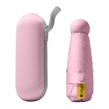 (Sakura Pink)Mini Five-Fold Ultra-Light Umbrellas High-density Sunscreen Umbrellas for Shopping Travel