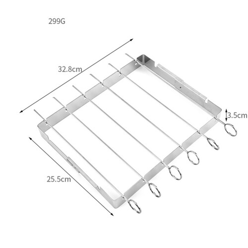 1pack Easy To Clean Silver Rectangular Grill For Outdoor Use 1