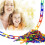 560 Pieces Plastic C-Clip Hook Chain Rainbow C-Chain Kids 5