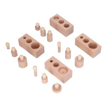 Knobbed Cylinder Socket Toys Wooden Cylinders