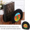 2 pcs Record-shaped Bookends Black Stable Non-slip Base Vintage 3