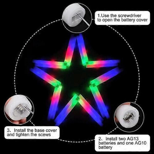 50pcs LED foam glow sticks, glow party supplies, 3 modes flashing 2