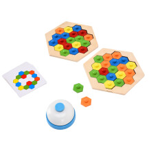 Children's Adult Wooden Hexagonal Puzzle Parent