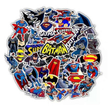 45pcs MARVEL Superhero Superman Batman Mix Cartoon Kids Stickers Laptop Mobile