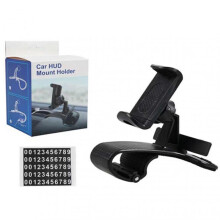 Navigation Hud Clip Rotating Car Phone Stand Clip-on Type Rotatable Universal Smartphone Holder, for Driving
