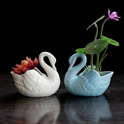 Ceramic Swan Ornament Wedding Gift Handmade Gift 1