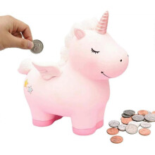 Cute Rainbow Unicorn Piggy Bank, Resin Piggy Bank, Girls Favorite Piggy Bank, Kids Money Piggy Banks Coin Banks
