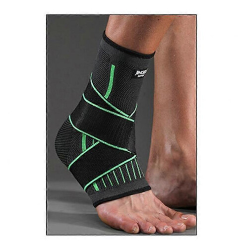 (XL,Green)Sports Compression Ankle Protector High Elastic Supporting Sockings for Running Workout
