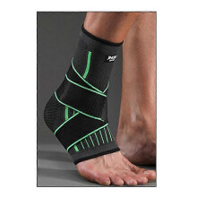 (L,Green)Sports Compression Ankle Protector High Elastic Supporting Sockings for Running Workout