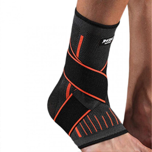 (XL,Orange)Sports Compression Ankle Protector High Elastic Supporting Sockings for Running Workout