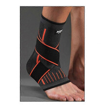 (L,Orange)Sports Compression Ankle Protector High Elastic Supporting Sockings for Running Workout